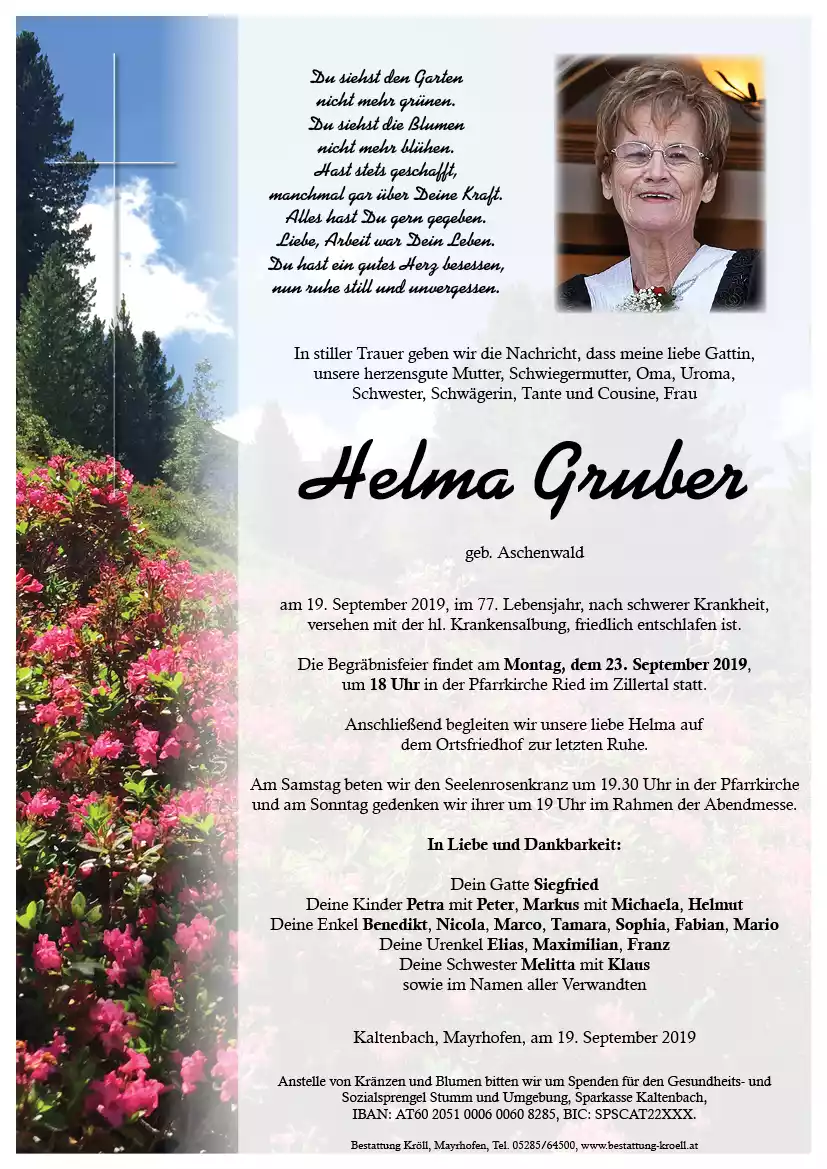 Parte von Helma Gruber